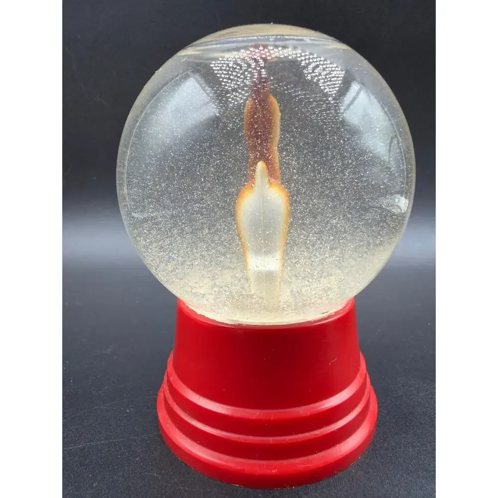 Thomas Kinkade Stonehearth Hutch 1999 Mini Snow Globe Christmas Ornament 3”